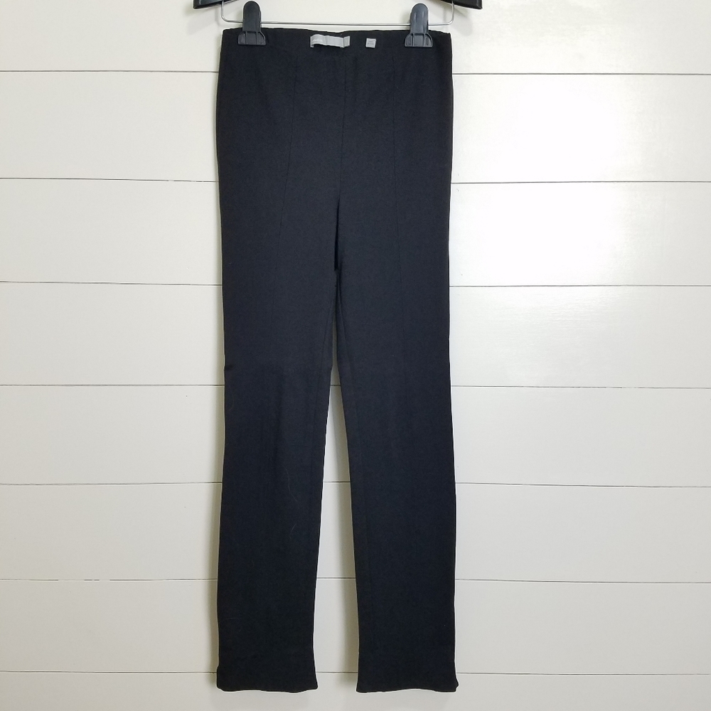 Vince Italy Black Stretch Ponte Knit Seamed Skinny